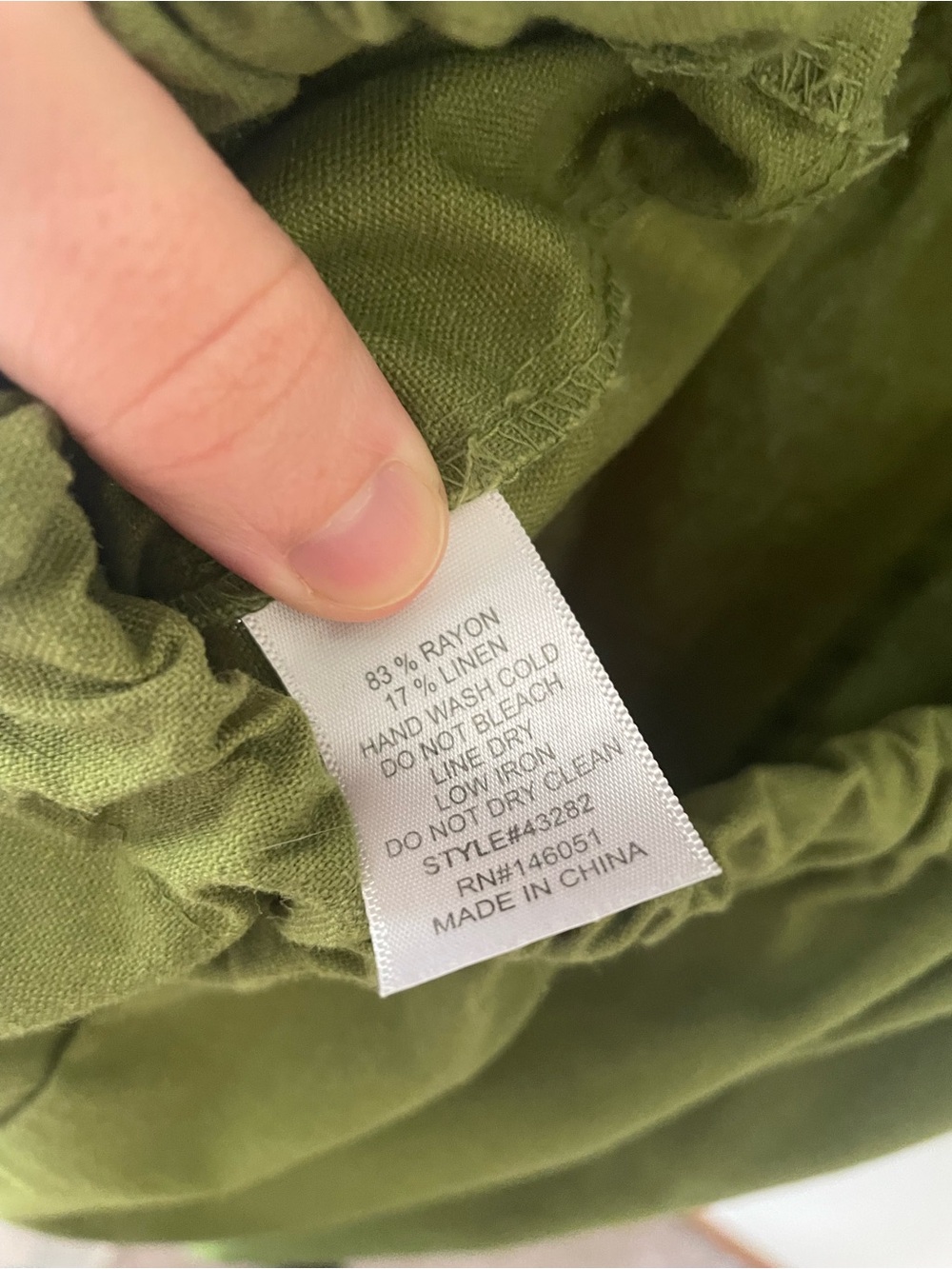 Monteau Los Angeles Women’s Green Wide Leg Tie Back Cropped Linen Jumpsuit SZ S - Picture 12 of 12
